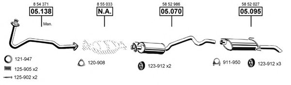 ASMET OP050705 Exhaust System